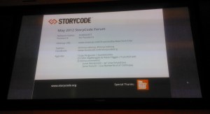 May 2012 StoryCode Forum FSLC (steketee)