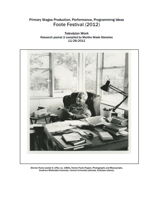 2011 November research on television work (front page)