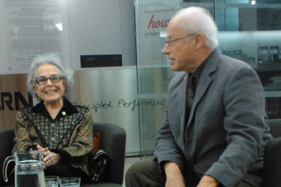 (L-R) Marge Champion, Foster Hirsch. Image by Martha Wade Steketee.