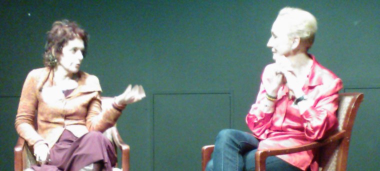 (L-R) Karen Malpede and Kathleen Chalfant. Image by Martha Wade Steketee.
