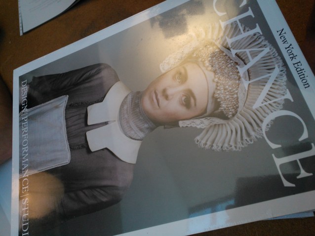 First view of first copy of inaugural issue of CHANCE, fresh from the printers, opened 14 May 2013.