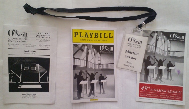 (L-R) David Auburn LOST LAKE reading insert, 2013 Summer Season Eugene O'Neill Theater Center Playbill, my 
