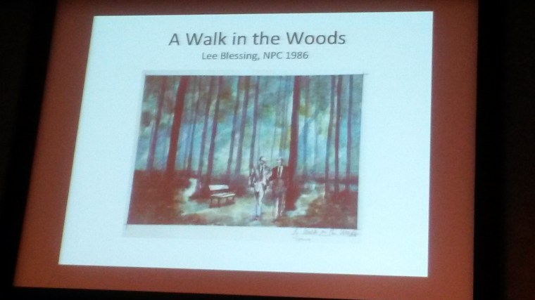 Dream Design sketch for Lee Blessing's A Walk in the Woods. Image by Martha Wade Steketee.