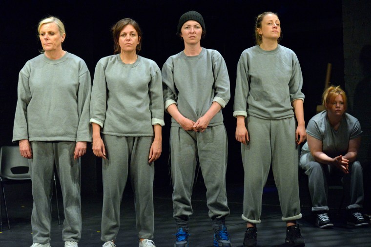 [L-R] Judi Earl, Cheryl Dixon, Jessica Johnson, Christina Berriman Dawson, Victoria Copeland. Image by Keith Pattison.